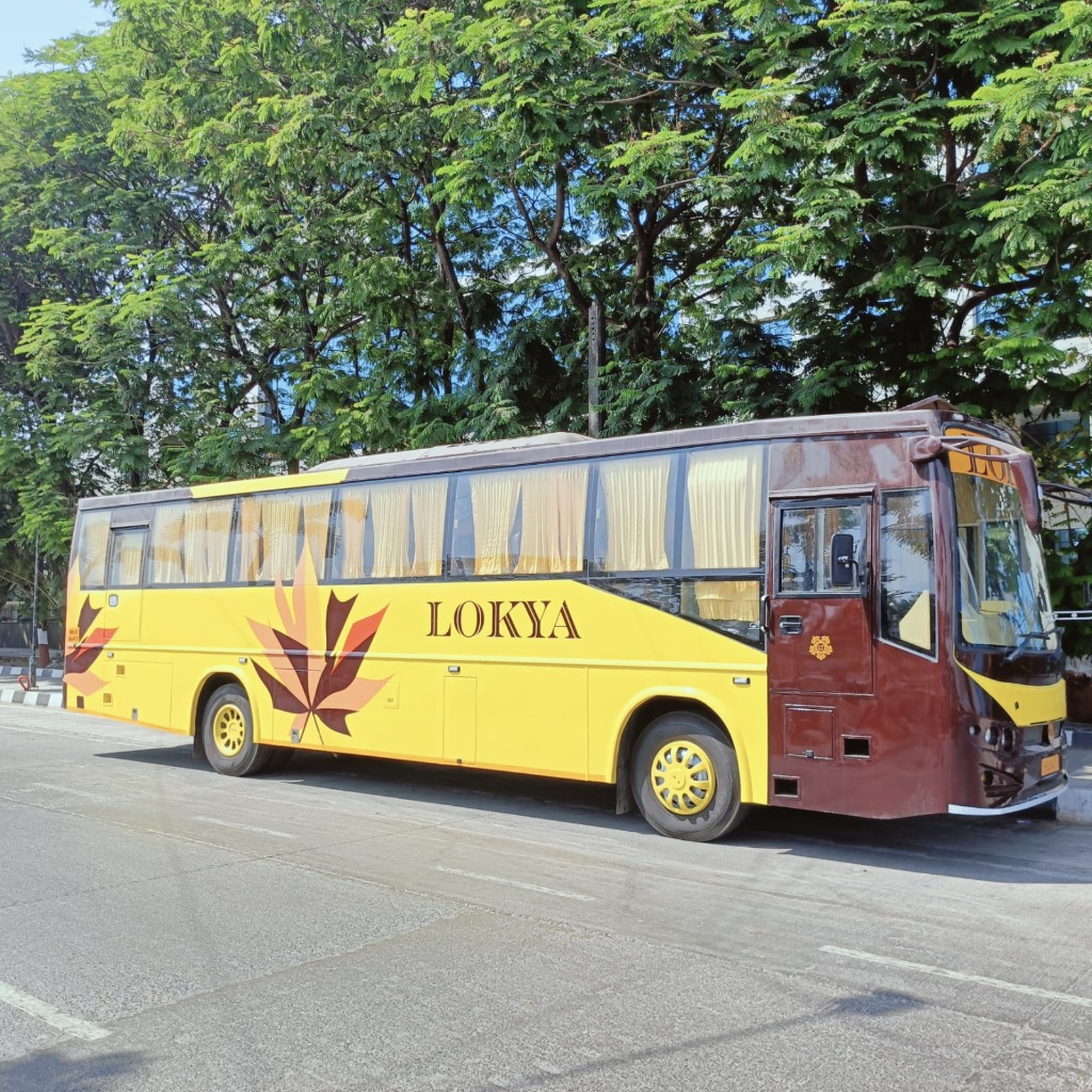 Lokya Travels Bus Side Profile Daylight